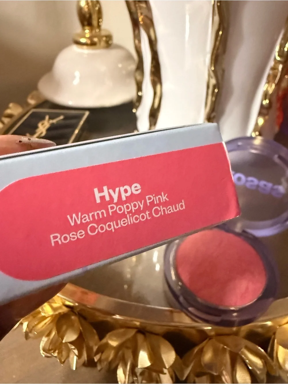 Kosas Blush Is Life Baked Blush — Hype - Warm Poppy Pink